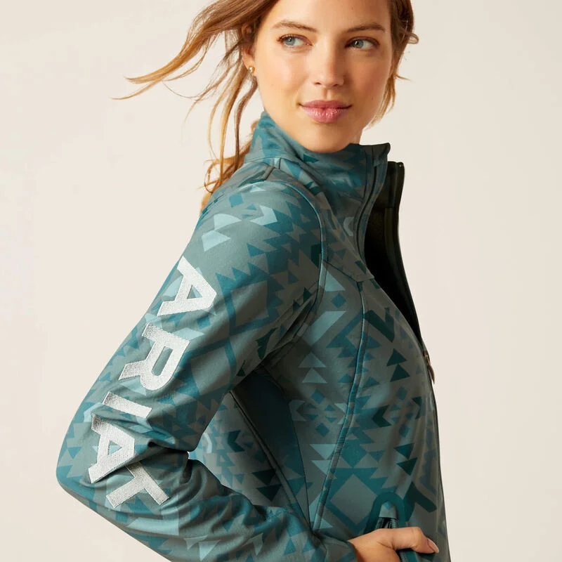 Women's Ariat New Team Softshell Print Jacket Bomber Jacket Anorak Windbreaker