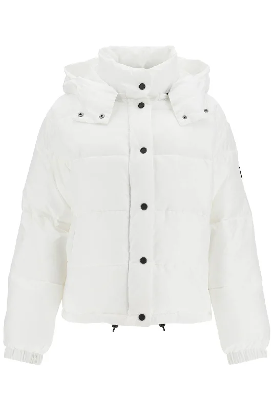 PINKO "down jacket with logo patch Denim Jacket Leather Jacket Suede Jacket