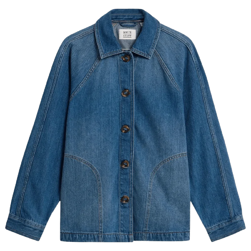 White Stuff Eden Denim Relaxed Jacket Mesh Jacket Canvas Jacket Denim Jacket
