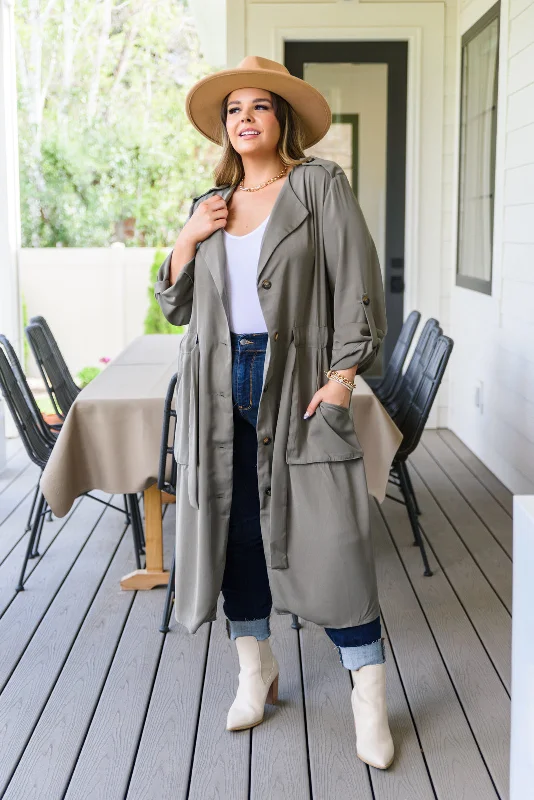 First Day of Fall Trench Coat Jacket