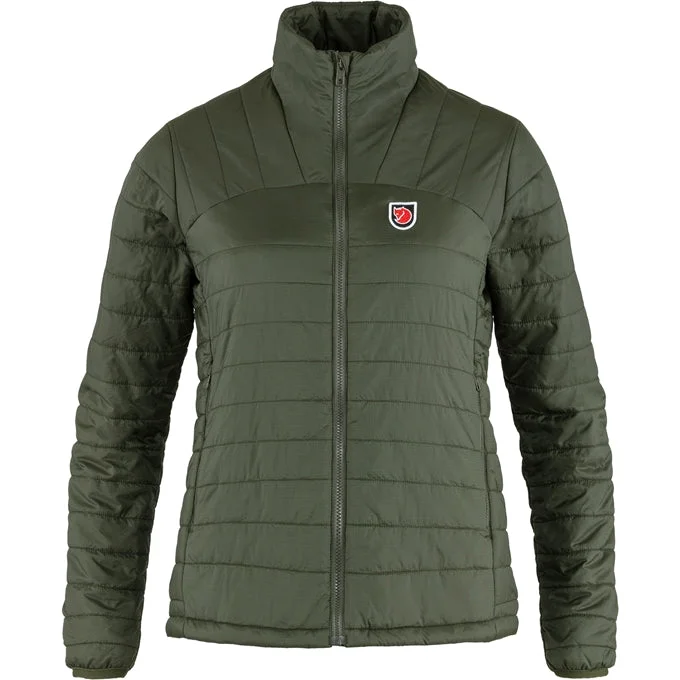 Fjallraven Women's Expedition X-Latt Jacket in Deep Forest Herringbone Jacket Houndstooth Jacket Plaid Jacket