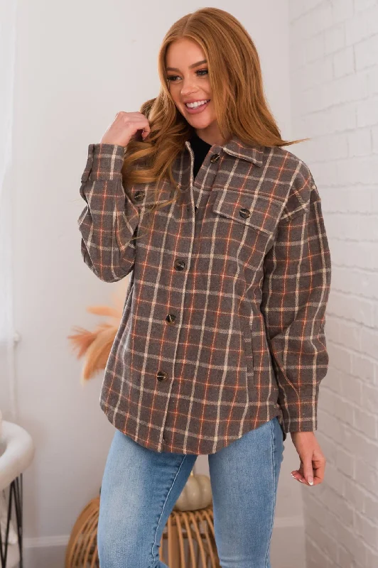 Forever Cozy Modest Plaid Jacket