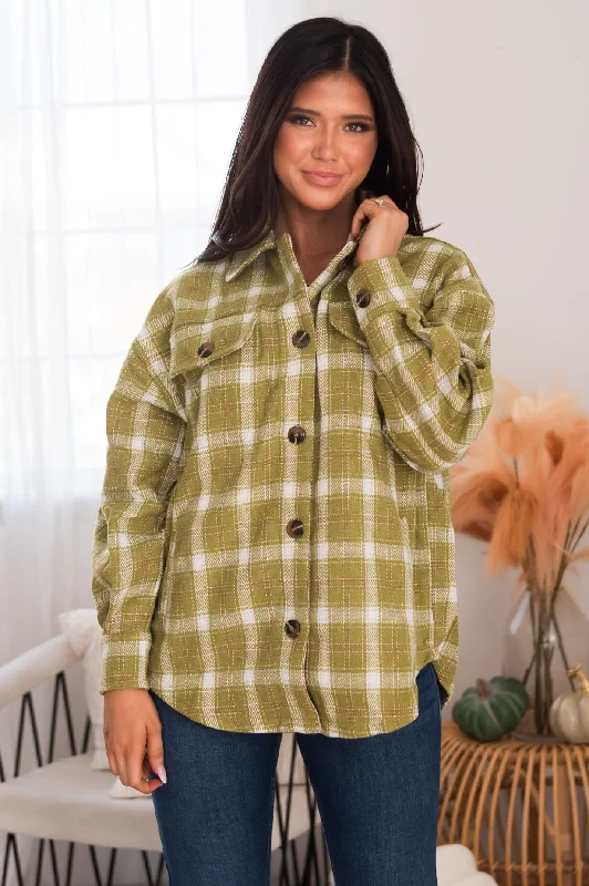 Forever Cozy Modest Plaid Jacket