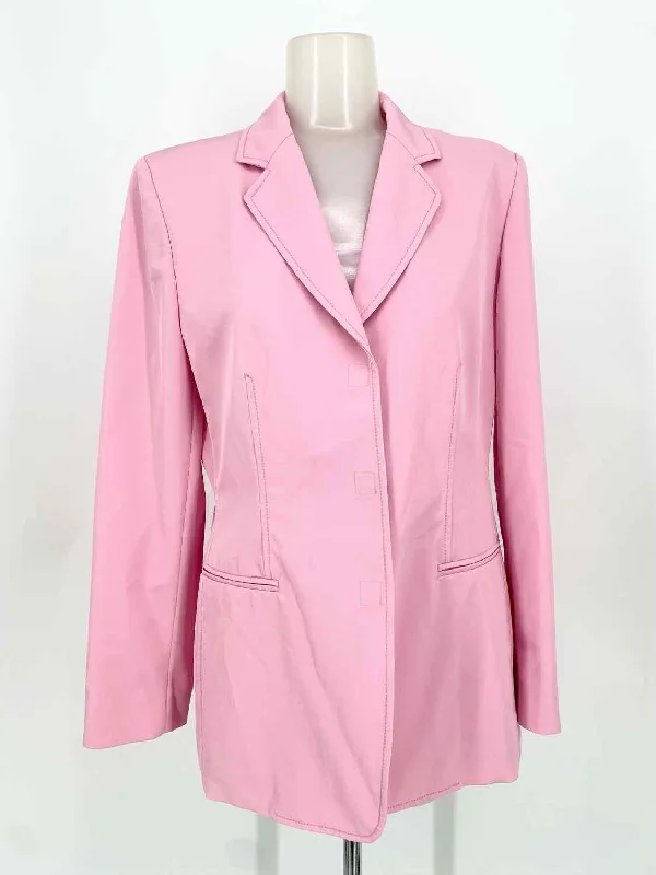 Les Copains Women's Pink Blazer Professional Size 44/M Jacket Print Jacket Jacquard Jacket Patchwork Jacket Les Copains Women's Pink Blazer Professional Size 44/M Jacket Print Jacket Jacquard Jacket Patchwork Jacket