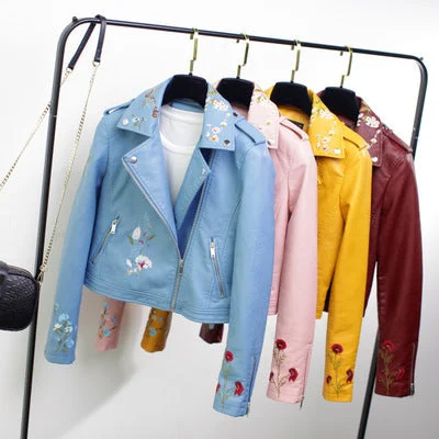 Loose leather jacket Satin Jacket Silk Jacket Chiffon Jacket