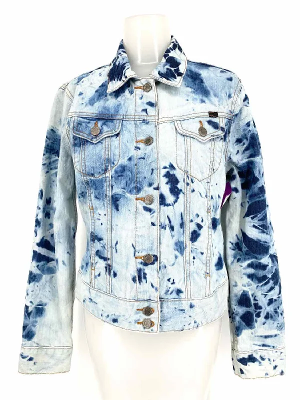 Lucky Brand Women's Light Denim Button Down Cotton Tie Dye Size S Jacket Chenille Fabric Brocade Fabric Lace Fabric Lucky Brand Women's Light Denim Button Down Cotton Tie Dye Size S Jacket Chenille Fabric Brocade Fabric Lace Fabric