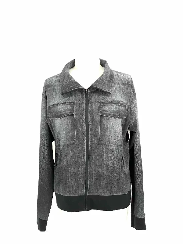 Lucy Denim Jacket Screen Image Print Women's Blue Size XS Zip Jacket Stand-Up Collar Roll-Neck Collar Turtle Neck Lucy Denim Jacket Screen Image Print Women's Blue Size XS Zip Jacket Stand-Up Collar Roll-Neck Collar Turtle Neck