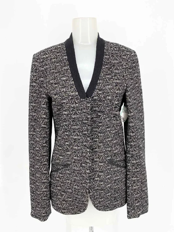 MAISON SCOTCH Women's Black/Tan Blazer heather Professional Size L Jacket Denim Jacket Leather Jacket Suede Jacket MAISON SCOTCH Women's Black/Tan Blazer heather Professional Size L Jacket Denim Jacket Leather Jacket Suede Jacket