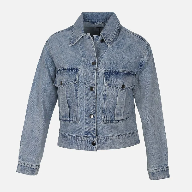 LADIES DENIM JACKET Print Jacket Jacquard Jacket Patchwork Jacket