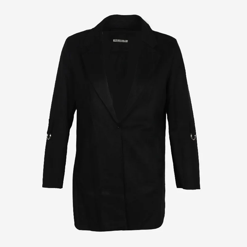 LADIES LONG SLEEVE SUEDE JACKET Front Pockets Side Pockets Patch Pockets