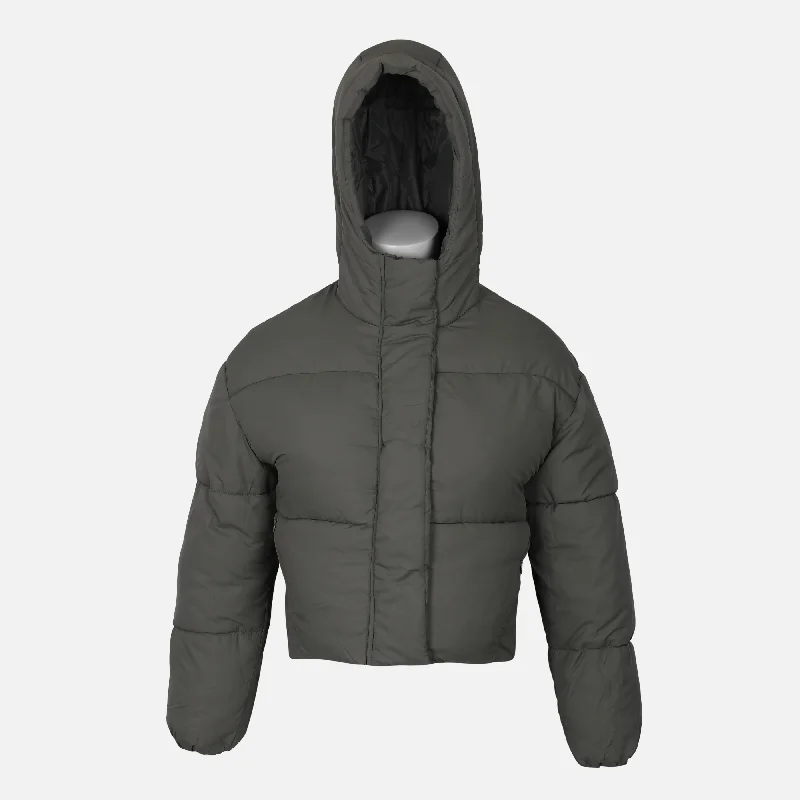 LADIES PADDED JACKET Tiered Jacket Buttoned Jacket Zippered Jacket