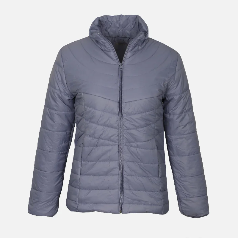LADIES PUFFER JACKET Stand-Up Collar Roll-Neck Collar Turtle Neck