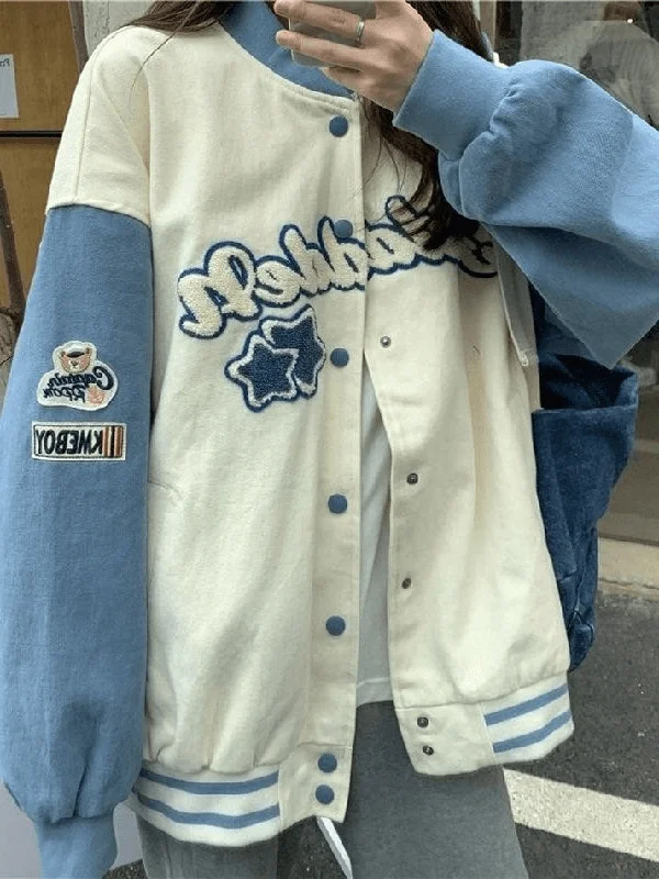 Vintage Embroidery Varsity Jacket