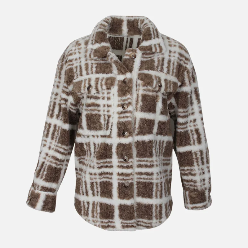 LADIES SHERPA JACKET Chenille Fabric Brocade Fabric Lace Fabric