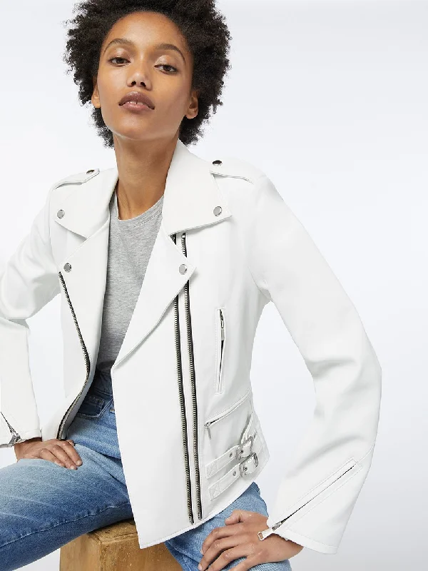 PCH Leather Jacket -- Blanc V-Neck Jacket Boat Neck Jacket Square Neck Jacket