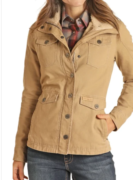 Powder River Outfitters Women's Canvas Rancher Jacket Mesh Jacket Canvas Jacket Denim Jacket Powder River Outfitters Women's Canvas Rancher Jacket Mesh Jacket Canvas Jacket Denim Jacket