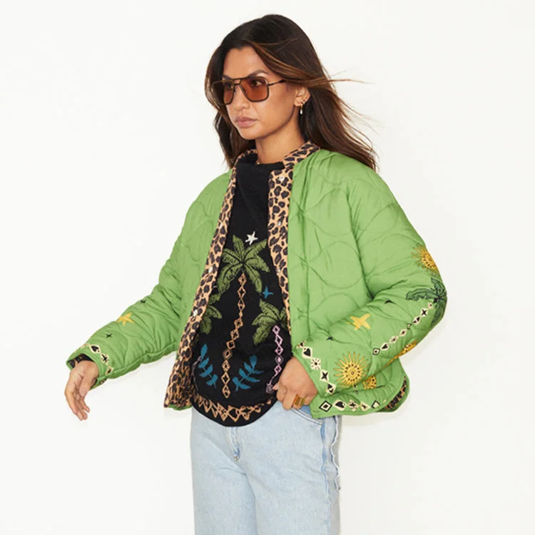 Reversible Wild Jungle Quilted Jacket