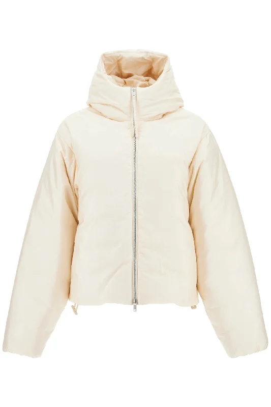 JIL SANDER short down jacket in habotai silk blend Trench Coat Raincoat Waterproof Jacket JIL SANDER short down jacket in habotai silk blend Trench Coat Raincoat Waterproof Jacket
