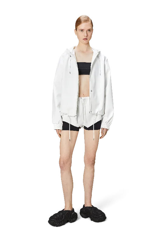 STRING W JACKET POWDER Ribbed Jacket Pleated Jacket Ruffled Jacket