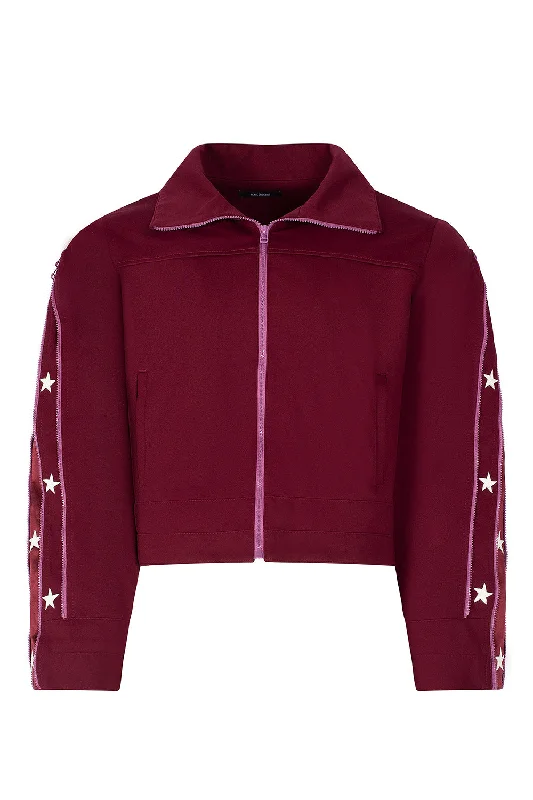 SUNSET RODEO TRACK JACKET-BURGUNDY Herringbone Jacket Houndstooth Jacket Plaid Jacket SUNSET RODEO TRACK JACKET-BURGUNDY Herringbone Jacket Houndstooth Jacket Plaid Jacket