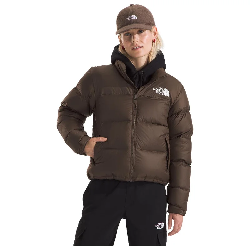 The North Face Women's 1996 Retro Nuptse Jacket in Smokey Brown Rayon Fabric Velvet Fabric Corduroy Fabric The North Face Women's 1996 Retro Nuptse Jacket in Smokey Brown Rayon Fabric Velvet Fabric Corduroy Fabric