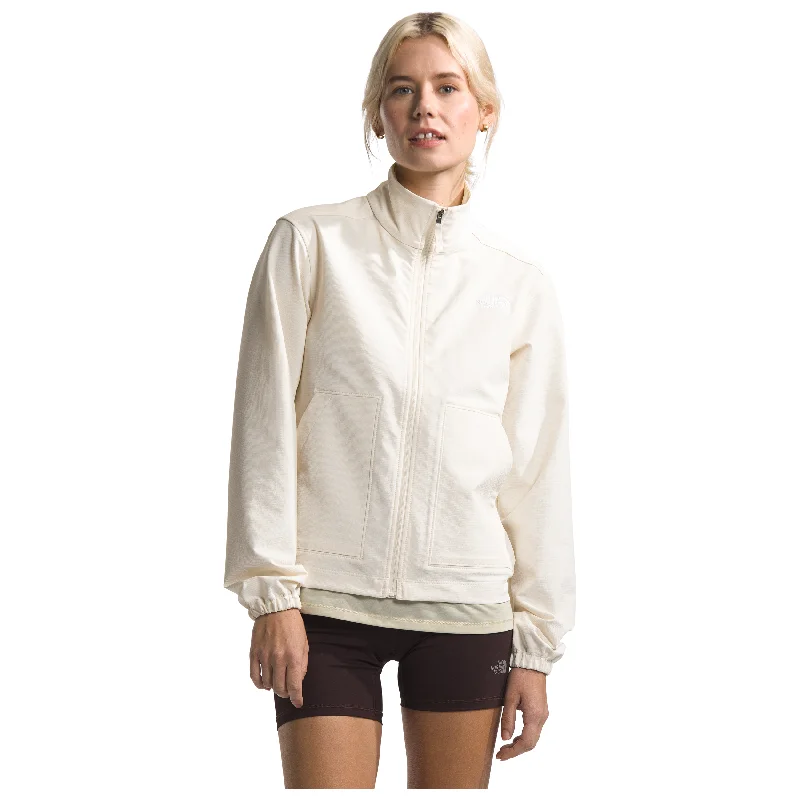 The North Face Women's Willow Stretch Jacket in White Dune Rayon Fabric Velvet Fabric Corduroy Fabric The North Face Women's Willow Stretch Jacket in White Dune Rayon Fabric Velvet Fabric Corduroy Fabric