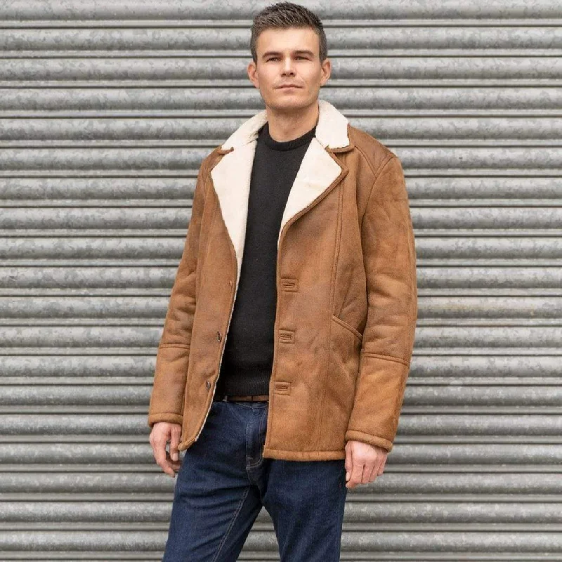 Topman Tan Shearling Faux Leather Sheepskin Jacket Hooded Jacket Caped Jacket Shawl Collar Jacket Topman Tan Shearling Faux Leather Sheepskin Jacket Hooded Jacket Caped Jacket Shawl Collar Jacket