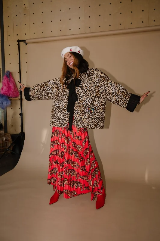 Welcome to Lalaland Quilted Leopard Oversized Jacket