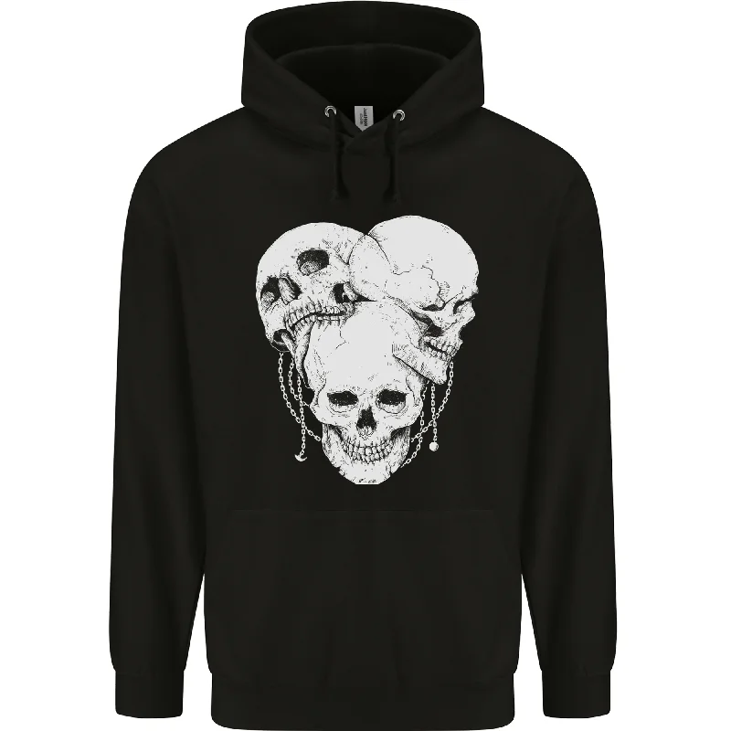 4 Skulls Gothic Heavy Metal Biker Demon Mens 80% Cotton Hoodie Hoodie with V-Neck Classic Versatile 4 Skulls Gothic Heavy Metal Biker Demon Mens 80% Cotton Hoodie Hoodie with V-Neck Classic Versatile