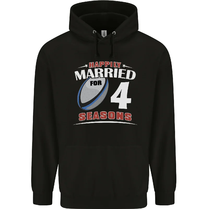 4 Year Wedding Anniversary 4th Rugby Mens 80% Cotton Hoodie Hoodie with Rolled Sleeves Casual Relaxed 4 Year Wedding Anniversary 4th Rugby Mens 80% Cotton Hoodie Hoodie with Rolled Sleeves Casual Relaxed