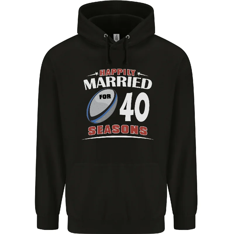 40 Year Wedding Anniversary 40th Rugby Mens 80% Cotton Hoodie Hoodie with Double Zipper Versatile Adjustable 40 Year Wedding Anniversary 40th Rugby Mens 80% Cotton Hoodie Hoodie with Double Zipper Versatile Adjustable