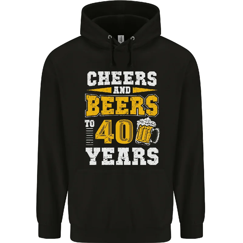 40th Birthday 40 Year Old Funny Alcohol Mens 80% Cotton Hoodie