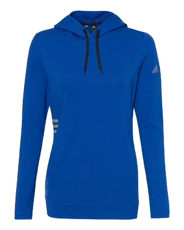 Adidas A451 Women's Lightweight Hooded Sweatshirt - Collegiate Royal Hoodie with Logo Branding Identity Adidas A451 Women's Lightweight Hooded Sweatshirt - Collegiate Royal Hoodie with Logo Branding Identity