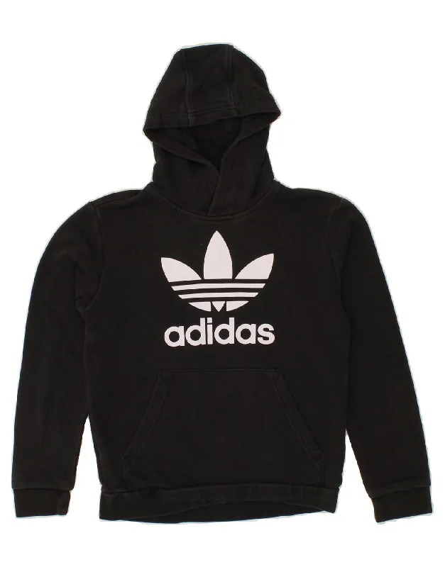 ADIDAS Boys Graphic Hoodie Jumper 10-11 Years Black Cotton Hoodie with Hem Ribbing Snug Secure ADIDAS Boys Graphic Hoodie Jumper 10-11 Years Black Cotton Hoodie with Hem Ribbing Snug Secure