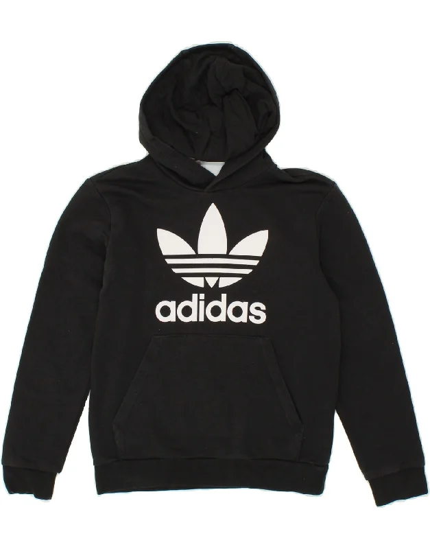 ADIDAS Boys Graphic Hoodie Jumper 9-10 Years Black Cotton Hooded Sweatshirt Casual Wear Street Style ADIDAS Boys Graphic Hoodie Jumper 9-10 Years Black Cotton Hooded Sweatshirt Casual Wear Street Style
