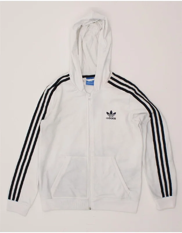 ADIDAS Boys Graphic Zip Hoodie Sweater 11-12 Years White Polyester Hoodie with Neon Bright Vibrant ADIDAS Boys Graphic Zip Hoodie Sweater 11-12 Years White Polyester Hoodie with Neon Bright Vibrant