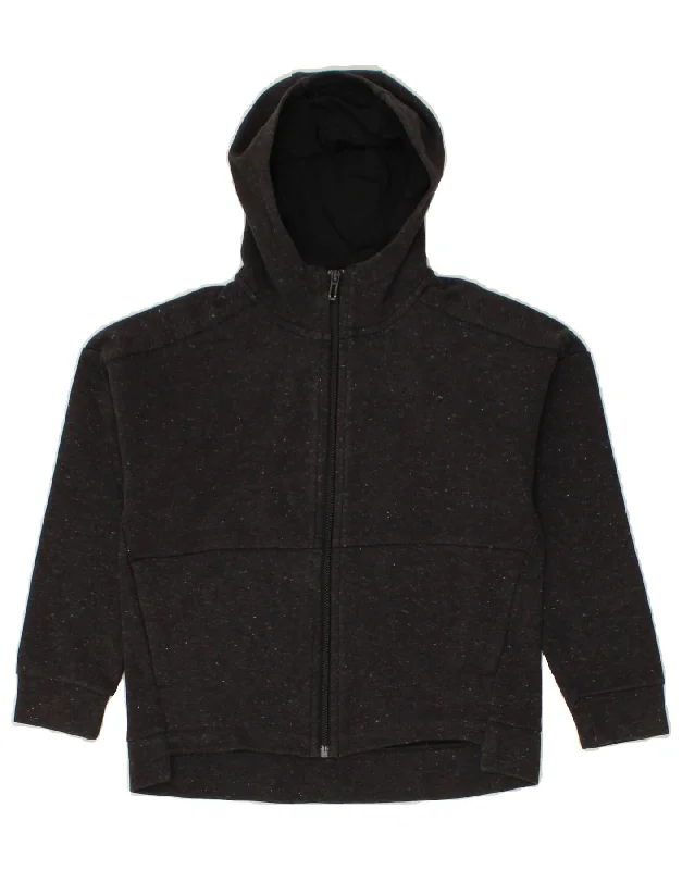 ADIDAS Boys Zip Hoodie Sweater 9-10 Years Grey Flecked Cotton Hoodie with Hem Applique Textured Unique ADIDAS Boys Zip Hoodie Sweater 9-10 Years Grey Flecked Cotton Hoodie with Hem Applique Textured Unique