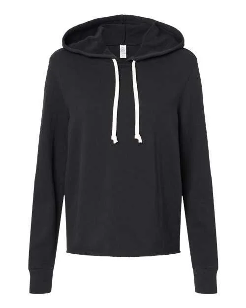 Alternative 8628 Womens Day Off Mineral Wash French Terry Hooded Sweatshirt - Black Hoodie with Print Artistic Unique Alternative 8628 Womens Day Off Mineral Wash French Terry Hooded Sweatshirt - Black Hoodie with Print Artistic Unique