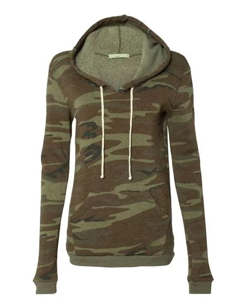 Alternative 9596 Womens Athletics Eco-Fleece Hooded Sweatshirt - Camo Hoodie with Illustration Artistic Creative Alternative 9596 Womens Athletics Eco-Fleece Hooded Sweatshirt - Camo Hoodie with Illustration Artistic Creative