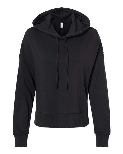 Alternative 9906ZT Women's Eco-Washed Terry Hooded Sweatshirt - Black New Hoodie with Camouflage Military Edgy Alternative 9906ZT Women's Eco-Washed Terry Hooded Sweatshirt - Black New Hoodie with Camouflage Military Edgy