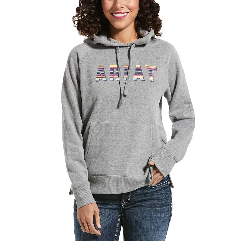 Ariat Women's R.E.A.L Serape Logo Hoodie Hoodie with Hem Embroidery Detailed Premium Ariat Women's R.E.A.L Serape Logo Hoodie Hoodie with Hem Embroidery Detailed Premium