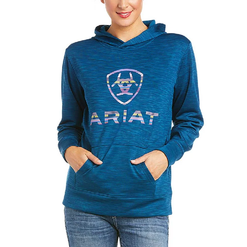 Ariat Women's Screenprint Logo TEK Hoodie Hoodie with Belted Waist Structured Tailored Ariat Women's Screenprint Logo TEK Hoodie Hoodie with Belted Waist Structured Tailored
