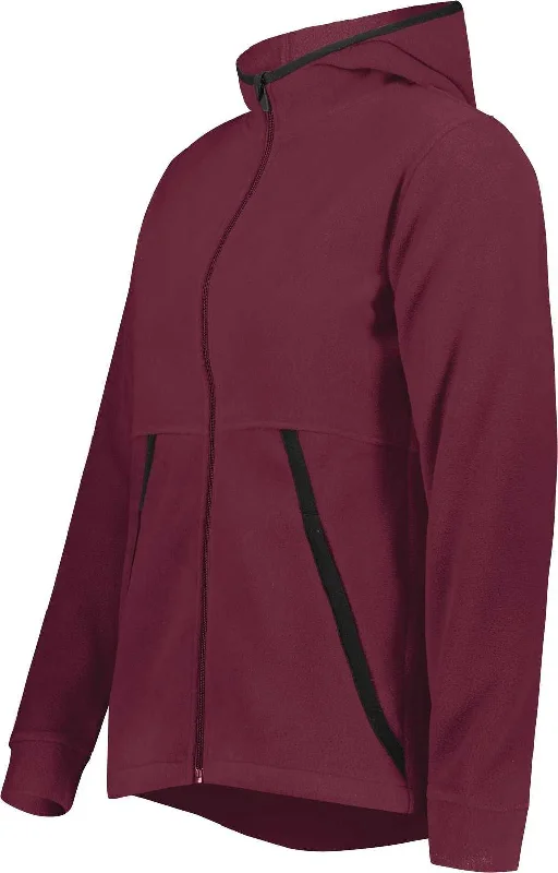 Augusta 6860 Ladies Chill Fleece 2.0 Full Zip Hoodie - Maroon (Hlw) Hoodie with Full-Zip Functional Layering Augusta 6860 Ladies Chill Fleece 2.0 Full Zip Hoodie - Maroon (Hlw) Hoodie with Full-Zip Functional Layering