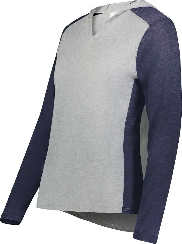 Augusta 6902 Ladies Gameday Vintage Hoodie - Gray Heather Navy Heather Hoodie with Illustration Artistic Creative Augusta 6902 Ladies Gameday Vintage Hoodie - Gray Heather Navy Heather Hoodie with Illustration Artistic Creative