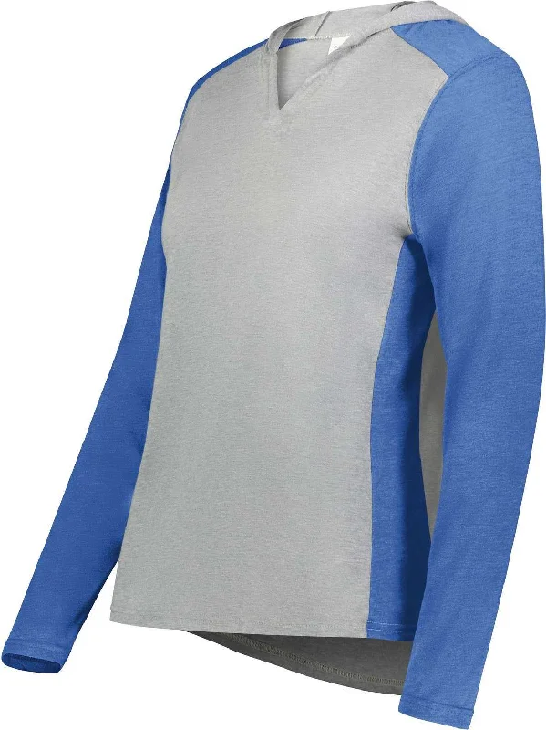 Augusta 6902 Ladies Gameday Vintage Hoodie - Gray Heather Royal Heather Hoodie with Lace Feminine Delicate Augusta 6902 Ladies Gameday Vintage Hoodie - Gray Heather Royal Heather Hoodie with Lace Feminine Delicate