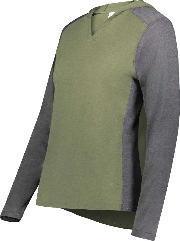 Augusta 6902 Ladies Gameday Vintage Hoodie - Olive Heather Carbon Heather Hoodie with Reflective Safety Nightwear Augusta 6902 Ladies Gameday Vintage Hoodie - Olive Heather Carbon Heather Hoodie with Reflective Safety Nightwear