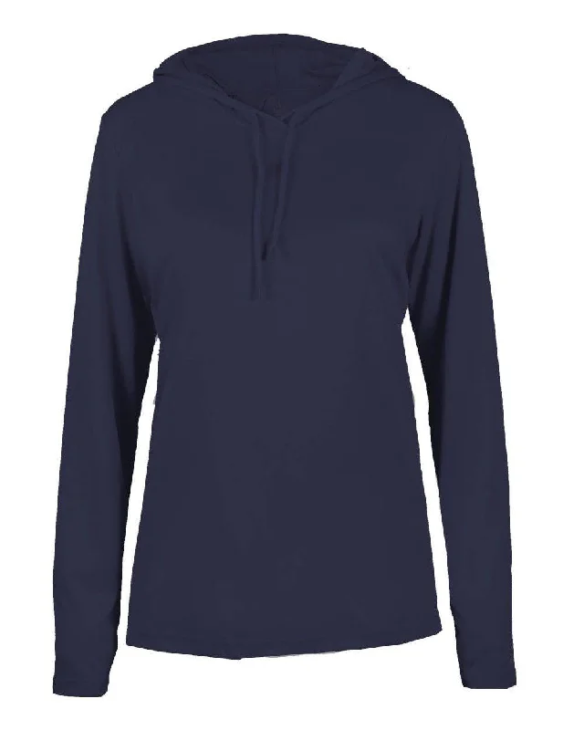 Badger Sport 4165 B-Core Long Sleeve Ladies Hoodie Tee - Navy