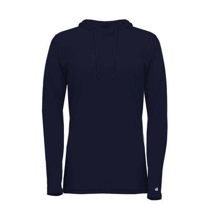 Badger Sport 496500 Tri-Blend Surplice Women's Hoodie Tee - Navy