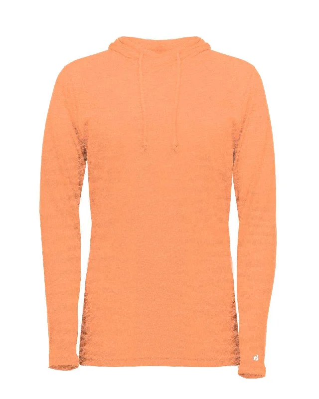 Badger Sport 496500 Tri-Blend Surplice Women's Hoodie Tee - Peach