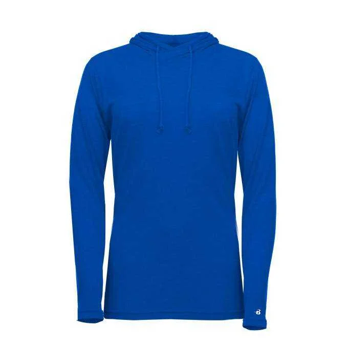 Badger Sport 496500 Tri-Blend Surplice Women's Hoodie Tee - Royal